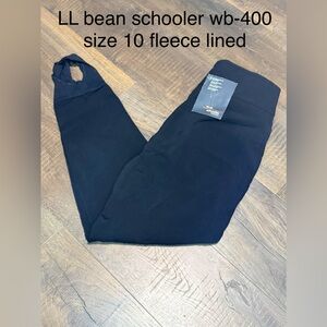 Fleece-Lined Black ski pants with Stirrup - Brand LL bean